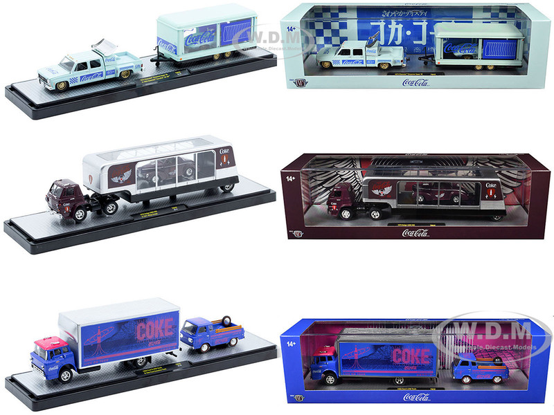 Auto Haulers Coca Cola Set of 3 pieces Release 42 Limited Edition to 8200 pieces Worldwide 1/64 Diecast Models M2 Machines 56000-TW42