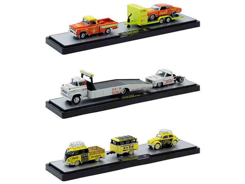 Auto Haulers Coca Cola Set of 3 pieces Release 43 Limited Edition to 6200 pieces Worldwide 1/64 Diecast Models M2 Machines 56000-TW43