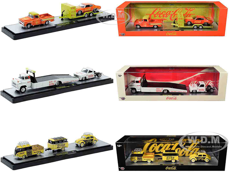 Auto Haulers Coca Cola Set of 3 pieces Release 43 Limited Edition to 6200 pieces Worldwide 1/64 Diecast Models M2 Machines 56000-TW43