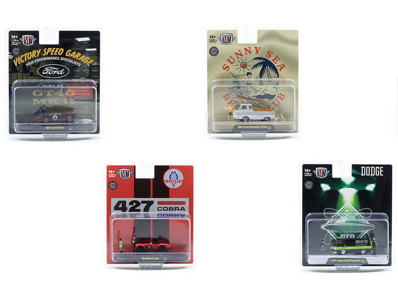Auto News Release 17 Set of 4 Cars Limited Edition to 8500 pieces Worldwide 1/64 Diecast Model Cars M2 Machines 67500-17