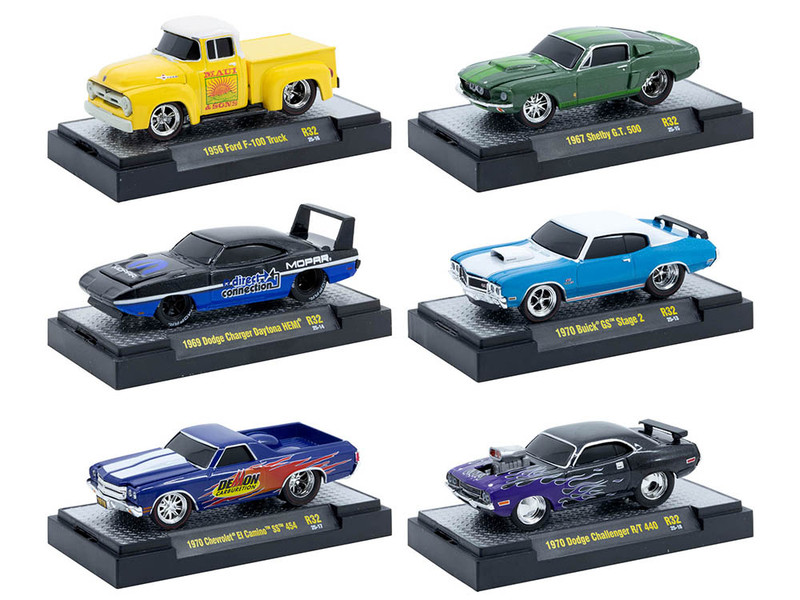 Ground Pounders 6 Cars Set Release 32 IN DISPLAY CASES Limited Edition 1/64 Diecast Model Cars M2 Machines 82161-32