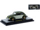 1952 Volkswagen Beetle Deluxe Model Dark Green with Beige Sides Limited Edition to 5250 pieces Worldwide 1/24 Diecast Model Car M2 Machines 40300-137A