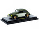 1952 Volkswagen Beetle Deluxe Model Dark Green with Beige Sides Limited Edition to 5250 pieces Worldwide 1/24 Diecast Model Car M2 Machines 40300-137A
