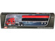 Kenworth W990 with 76 Mid Roof Sleeper and Lode King Distinction Hopper Trailer Red and Black 1/64 Diecast Model DCP/First Gear 60-2176