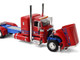 Peterbilt 389 with 36 Flat Top Sleeper and Heil Fuel Tank Trailer Sancken Custom Truck by Amcan Red Big Rigs Series II #3 1/64 Diecast Model DCP/First Gear 69-2148