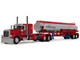 Peterbilt 389 with 36 Flat Top Sleeper and Heil Fuel Tank Trailer Sancken Custom Truck by Amcan Red Big Rigs Series II #3 1/64 Diecast Model DCP/First Gear 69-2148