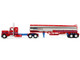 Peterbilt 389 with 36 Flat Top Sleeper and Heil Fuel Tank Trailer Sancken Custom Truck by Amcan Red Big Rigs Series II #3 1/64 Diecast Model DCP/First Gear 69-2148