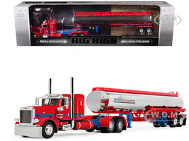 Peterbilt 389 with 36 Flat Top Sleeper and Heil Fuel Tank Trailer Sancken Custom Truck by Amcan Red Big Rigs Series II #3 1/64 Diecast Model DCP/First Gear 69-2148