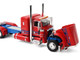 Peterbilt 389 with 36 Flat Top Sleeper and Heil Fuel Tank Trailer Sancken Custom Truck by Amcan Red Big Rigs Series II #3 1/64 Diecast Model DCP/First Gear 69-2148