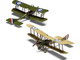 Level 2 Model Kit Royal Aircraft Factory BE2c Aircraft with 2 Scheme Options 1/72 Plastic Model Kit Airfix AIRA02101F