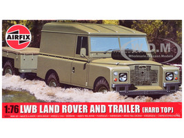 Level 1 Model Kit Land Rover LWB Hard Top Truck and Trailer with 2 Scheme Options 1/76 Plastic Model Kit Airfix AIRA02324F