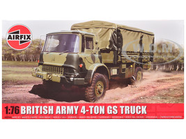 Level 1 Model Kit British Army 4-ton 4x4 GS Truck with 3 Scheme Options 1/76 Plastic Model Kit Airfix AIRA02326AF