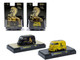 1960 Volkswagen Delivery Van Black with Graphics and 1960 Volkswagen Delivery Van Gold Metallic with Graphics 2026 Year Of The Horse Set of 2 pieces Limited Edition to 2026 pieces Worldwide 1/64 Diecast Model Cars M2 Machines 31500-MJS96