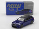 BMW M5 Touring Marina Bay Blue Metallic with Black Top and Sun Roof Limited Edition 1/64 Diecast Model Car Mini GT MGT01080