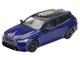 BMW M5 Touring Marina Bay Blue Metallic with Black Top and Sun Roof Limited Edition 1/64 Diecast Model Car Mini GT MGT01080