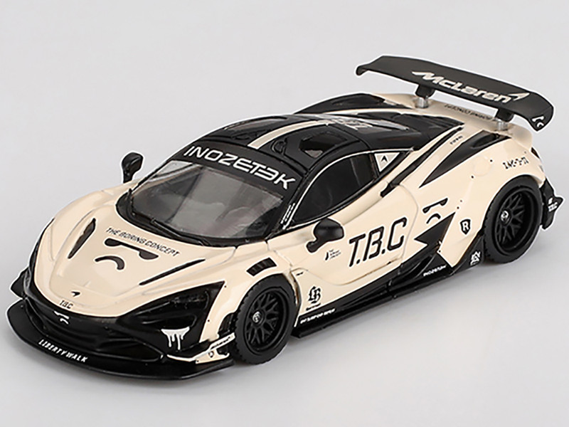 McLaren 720S LB Works The Boring Concept Cream and Black Limited Edition 1/64 Diecast Model Car Mini GT MGT01083