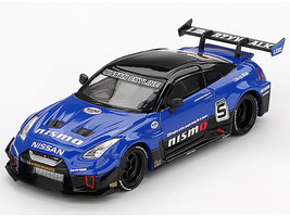 Nissan 35GT RR Ver 2 LB Silhouette Works GT #5 Blue with Black Top Limited Edition 1/64 Diecast Model Car Mini GT MGT01124