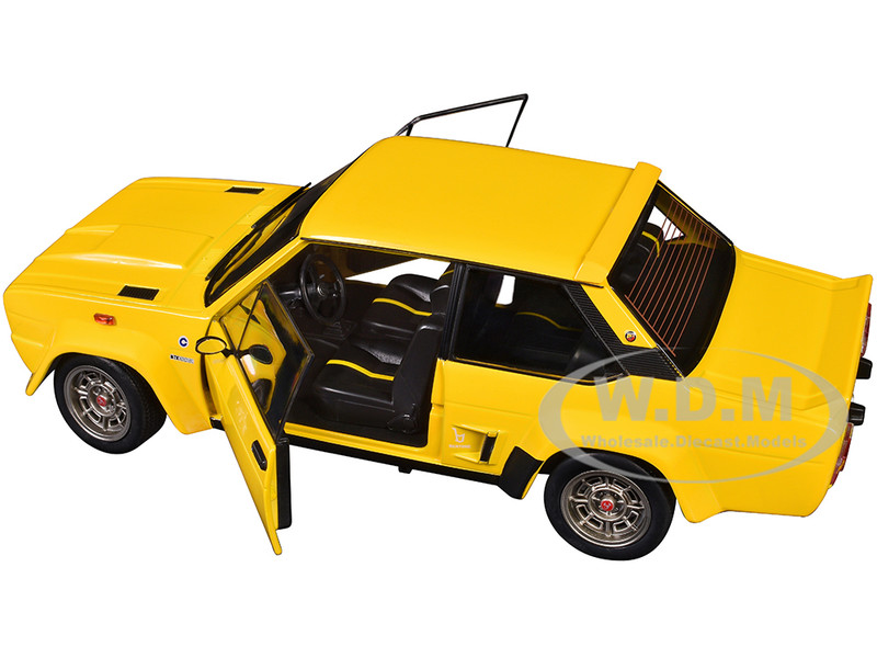 1980 Fiat 131 Abarth Yellow 1/18 Diecast Model Car by Solido