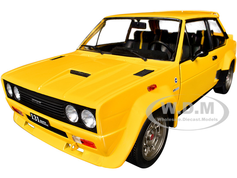 1980 Fiat 131 Abarth Yellow 1/18 Diecast Model Car Solido S1806006