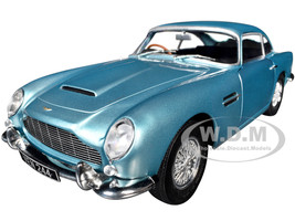 1964 Aston Martin DB5 RHD Right Hand Drive Light Blue Metallic 1/18 Diecast Model Car Solido S1807104