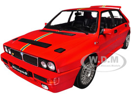1995 Lancia Delta HF Integrale Edizione Finale Red with Stripes 1/18 Diecast Model Car Solido S1807807