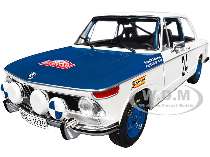 BMW 2002 Tii #24 Timo Makinen Paul Easter 2nd Place Rallye Monte Carlo 1969 Competition Series 1/18 Diecast Model Car Solido S1808603