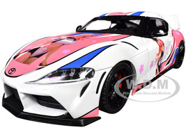 2024 Toyota GR Supra Itasha White with Graphics StreetFighters 1/18 Diecast Model Car Solido S1809008