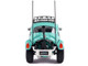 1976 Volkswagen Beetle Baja Miami Green with Pink Graphics 1/18 Diecast Model Car Solido S1809604