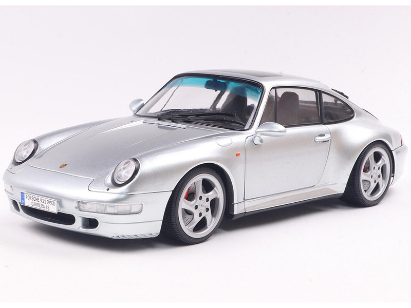 1996 Porsche 911 993 4S Polar Silver Metallic 1/18 Diecast Model Car Solido S1810103