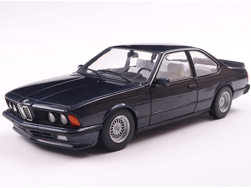 1984 BMW 635 CSI E24 Macau Blue Metallic with White Interior 1/18 Diecast Model Car Solido S1810306