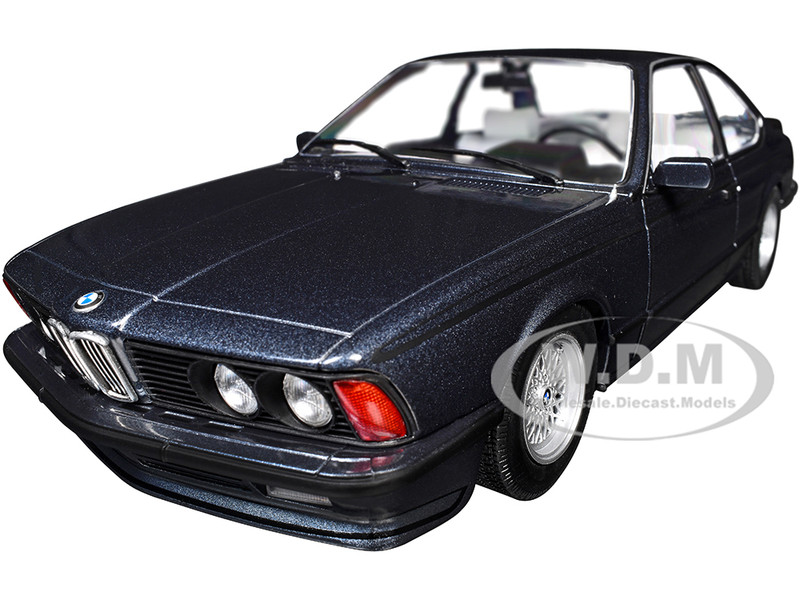 1984 BMW 635 CSI E24 Macau Blue Metallic with White Interior 1/18 Diecast Model Car Solido S1810306