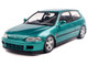 1991 Honda Civic EG6 RHD Right Hand Drive Aztec Green Metallic 1/18 Diecast Model Car Solido S1810405