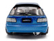 1991 Honda Civic EG6 RHD Right Hand Drive NAR Cobalt Blue Metallic with Carbon Hood 1/18 Diecast Model Car Solido S1810406