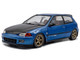 1991 Honda Civic EG6 RHD Right Hand Drive NAR Cobalt Blue Metallic with Carbon Hood 1/18 Diecast Model Car Solido S1810406