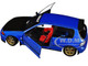 1991 Honda Civic EG6 RHD Right Hand Drive NAR Cobalt Blue Metallic with Carbon Hood 1/18 Diecast Model Car Solido S1810406