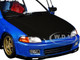 1991 Honda Civic EG6 RHD Right Hand Drive NAR Cobalt Blue Metallic with Carbon Hood 1/18 Diecast Model Car Solido S1810406