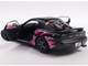 1994 Mazda RX7 FDRS RHD Right Hand Drive Itasha Club Black Metallic with Pink Graphics 1/18 Diecast Model Car Solido S1810605
