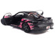 1994 Mazda RX7 FDRS RHD Right Hand Drive Itasha Club Black Metallic with Pink Graphics 1/18 Diecast Model Car Solido S1810605