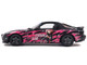 1994 Mazda RX7 FDRS RHD Right Hand Drive Itasha Club Black Metallic with Pink Graphics 1/18 Diecast Model Car Solido S1810605