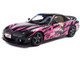 1994 Mazda RX7 FDRS RHD Right Hand Drive Itasha Club Black Metallic with Pink Graphics 1/18 Diecast Model Car Solido S1810605