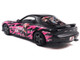 1994 Mazda RX7 FDRS RHD Right Hand Drive Itasha Club Black Metallic with Pink Graphics 1/18 Diecast Model Car Solido S1810605
