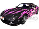 1994 Mazda RX7 FDRS RHD Right Hand Drive Itasha Club Black Metallic with Pink Graphics 1/18 Diecast Model Car Solido S1810605