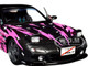 1994 Mazda RX7 FDRS RHD Right Hand Drive Itasha Club Black Metallic with Pink Graphics 1/18 Diecast Model Car Solido S1810605