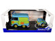 2024 Volkswagen Kool Kombi Van with Trailer Ghost Hunter Blue and Green with Graphics 1/18 Diecast Model Car Solido S1810904
