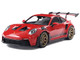 2024 Porsche 911 992 GT3 RS Guards Red with Black Stripes 1/18 Diecast Model Car Solido S1812101