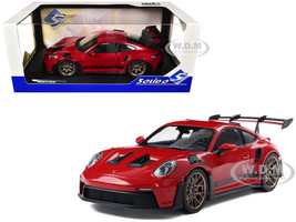 2024 Porsche 911 992 GT3 RS Guards Red with Black Stripes 1/18 Diecast Model Car Solido S1812101