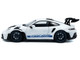 2024 Porsche 911 992 GT3 RS White with Blue Stripes 1/18 Diecast Model Car Solido S1812102