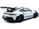 2024 Porsche 911 992 GT3 RS White with Blue Stripes 1/18 Diecast Model Car Solido S1812102
