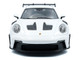 2024 Porsche 911 992 GT3 RS White with Blue Stripes 1/18 Diecast Model Car Solido S1812102