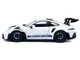 2024 Porsche 911 992 GT3 RS White with Blue Stripes 1/18 Diecast Model Car Solido S1812102